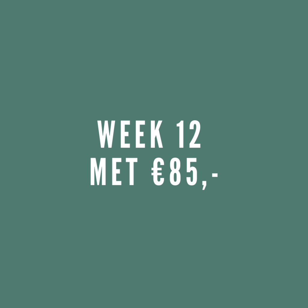 Week 12 met leefgeld