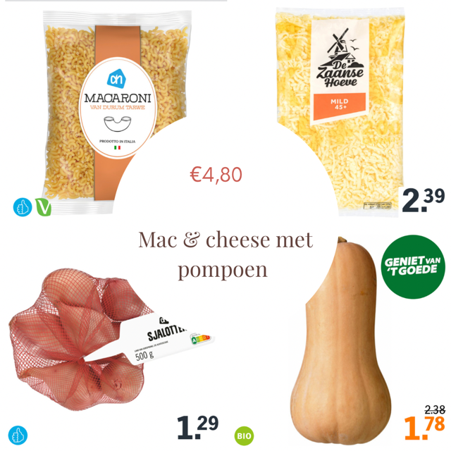 Mac and cheese met pompoen